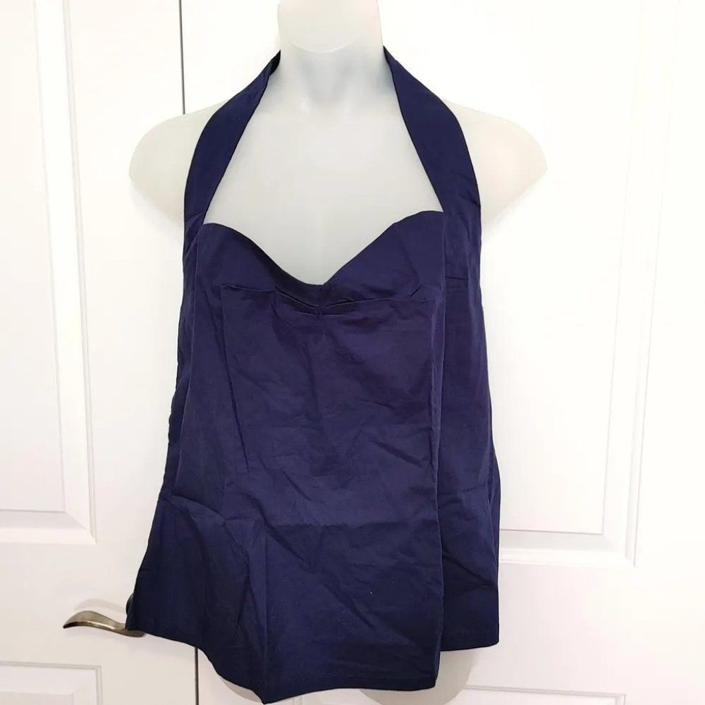 Halter style blue top